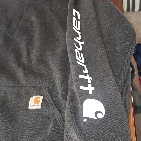 Carhartt Men's XL Tall Black Hoodie - Picture 3 of 6